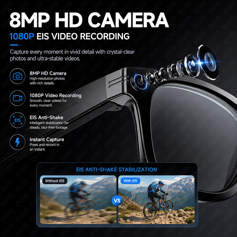AI Smart Glasses 8MP Camera 32 - Smart Glasses Lens ulasan dan harga